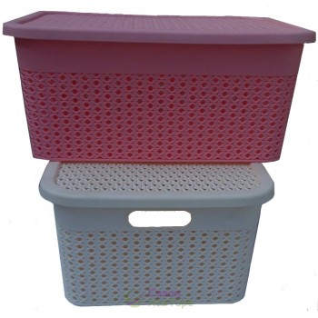 Кошик для зберігання з кришкою №886 (39*29*16см)